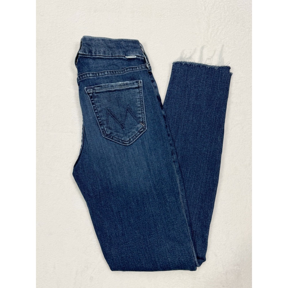 Mother "The Looker The Ankle Fray" Women's Size 23 Jeans Blue Denim Skinny USA